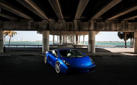 Blue Cars Supercars Lamborghini Gallardo Blue Cars Wallpapers Hd