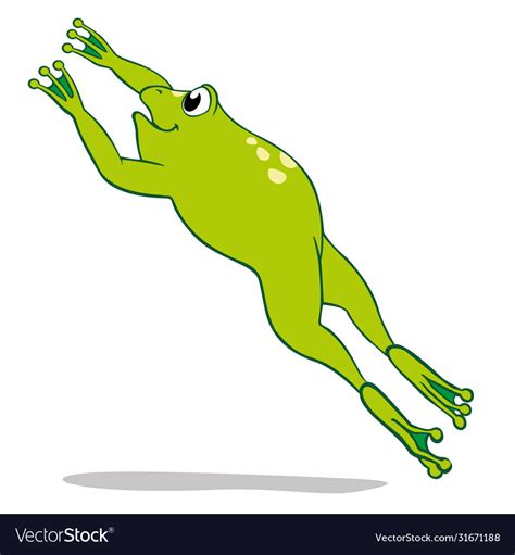 A Frog Jumping Royalty Free Vector Image Vectorstock