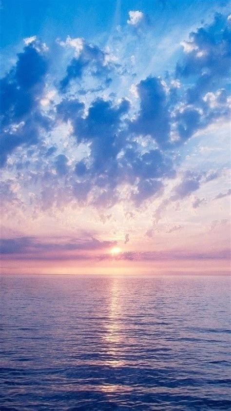 Nature Fantasy Purple Sunrise Scene Over Sea Iphone 8
