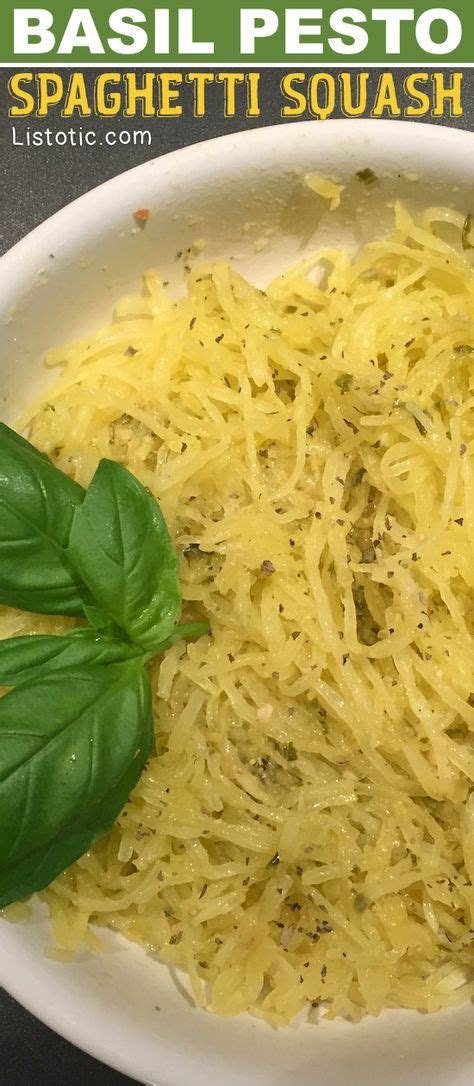 3 Ingredient Basil Pesto Spaghetti Squash Recipe And How To Bake It In