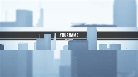 Free Skyline Youtube Banner Template 5ergiveaways