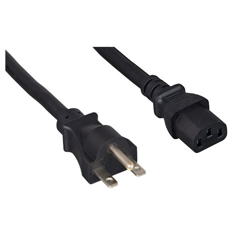 Ac Power Cord Black Nema 6 15p To C13 15a Sjt 8ft