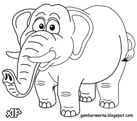 mewarnai gajah belajar mewarnai gambar