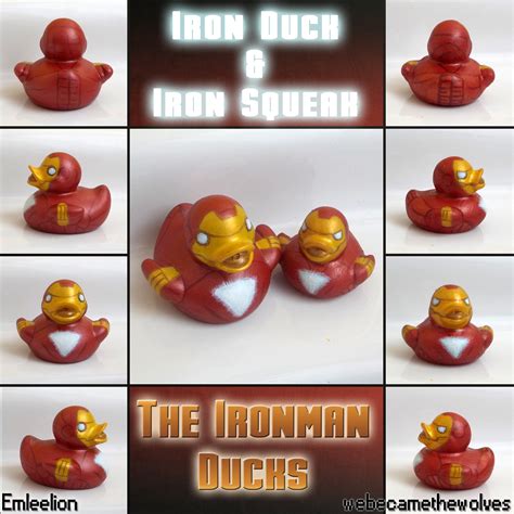 Handpainted Custom Ironman Rubber Ducks Larger One Made For A