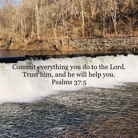 Psalms 37 5 Commit Everything You Do To The Lord Trust Him And He Will