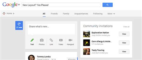 Check Out The New Interface For Google Plus Return On Now