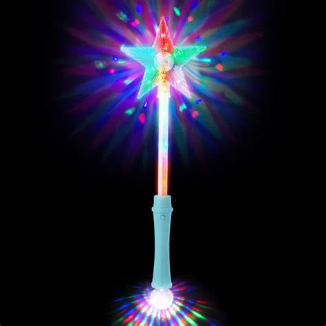 6 Blue Wands Ultra Premium Led Star Wand Magic Toy Light Up Flashing