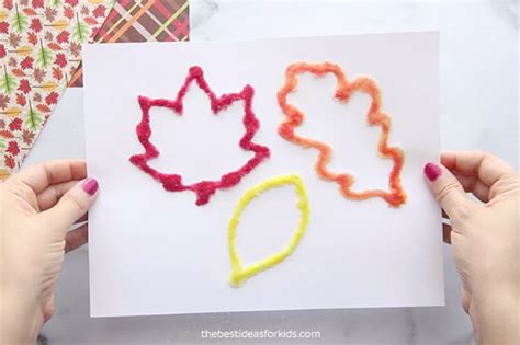 Leaf Salt Painting With Free Printable The Best Ideas For Kids