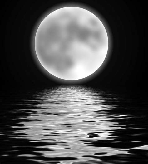 Romantic Graphic Of A Moon Over Water By Xymonau Moon Over Water