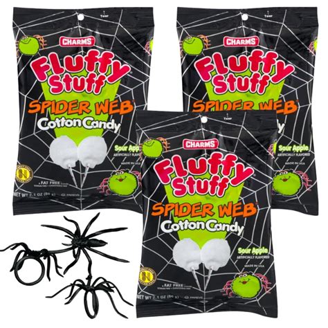 Halloween Fluffy Stuff Spider Web Cotton Candy Spooky