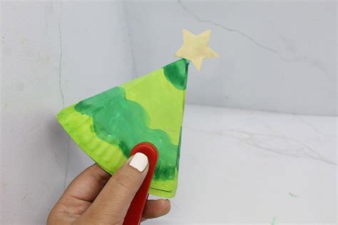 Very Easy Paper Plate Christmas Tree Craft For Kids