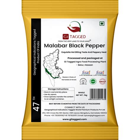 Buy GI Tagged Malabar Black Pepper Whole Online at GI TAGGED