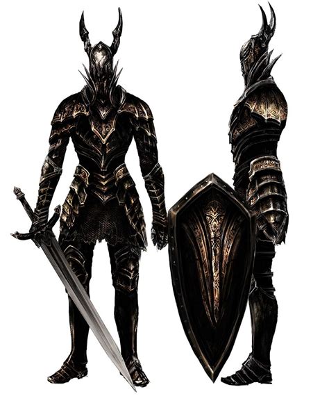 This Is A Digitally Rendered Black Knight Concept Art From Dark Souls