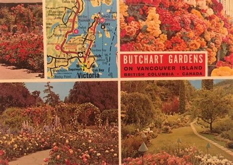 Butchart Gardens Map 26 Collectors Series Vancouver Island Bc Post