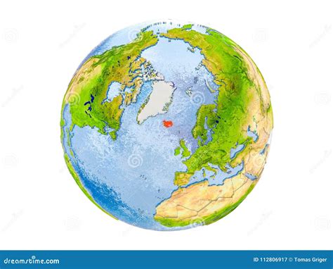 Iceland On Globe Isolated Stock Illustration Illustration Of Object