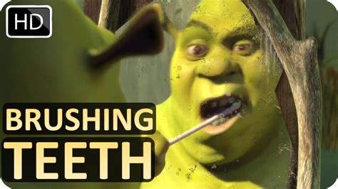 Shrek Brushes Teeth Scene From Shrek 2001 Youtube