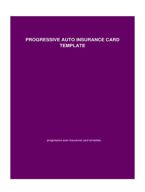 Enter your official contact and identification details. Blank Progressive Insurance Card - Fill Online, Printable with Free Fake Auto Insurance Card ...