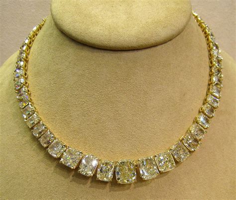 100ct Yellow Diamond Necklace What Can I Say Its Pinterest Lol~ White Diamond Necklace