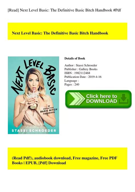 Ppt [read] Next Level Basic The Definitive Basic Bitch Handbook Pdf Powerpoint Presentation