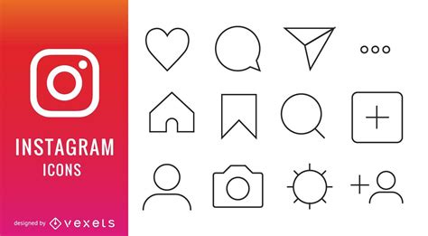 Collection Of Instagram Icons Vector Download