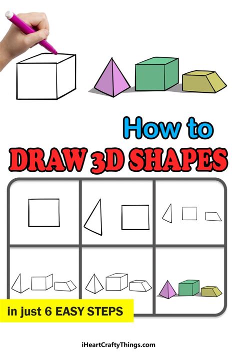 Learn How To Draw 3d Shapes For Kids Easy Drawings Dibujos Faciles