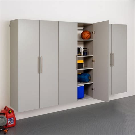 Shop steel garage cabinets in the garage cabinets & storage systems section of lowes.com. Shop Prepac HangUps 108-in W x 72-in H Light Grey ...