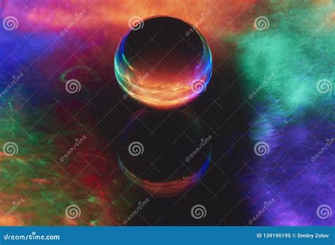 Crystal Ball On Glass Stock Image Image Of Ball Night 139190195