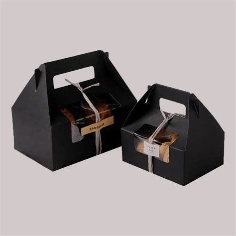 Custom Made Black Gable Boxes Oxo Packaging