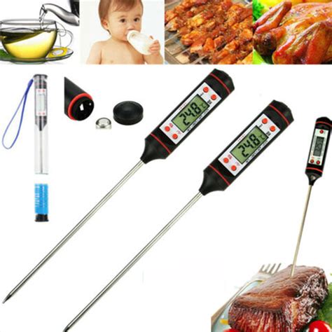 2x Instant Read Digital Grill Kitchen Meat Thermometer Probe Bbq Oven