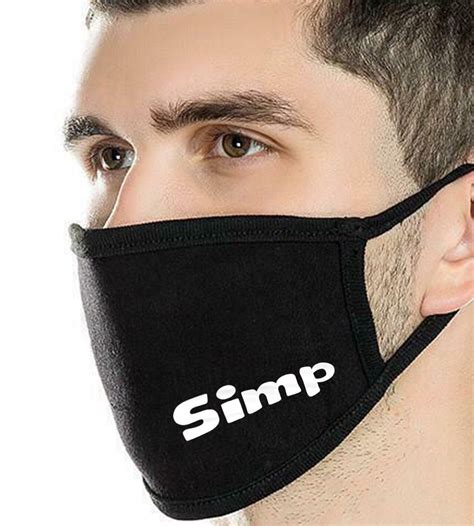 Simp Face Mask Funny Mask Reusable Two Layers Washable Etsy