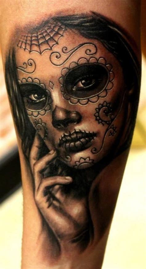 It will look fabulous on calves or forearm. hd-tattoos.com Sugar skull woman tattoo meaning women ...