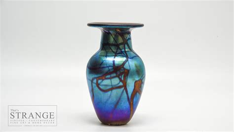 Norman Stuart Clarke Morning Glory Glass Vase