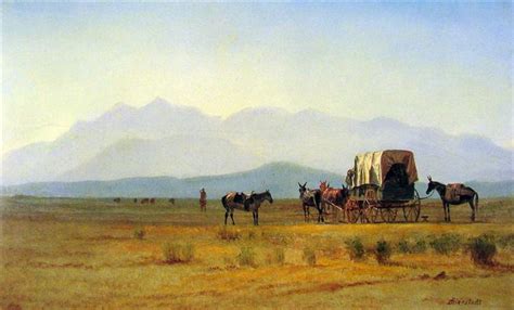 Surveyors Wagon In The Rockies C1859 Albert Bierstadt