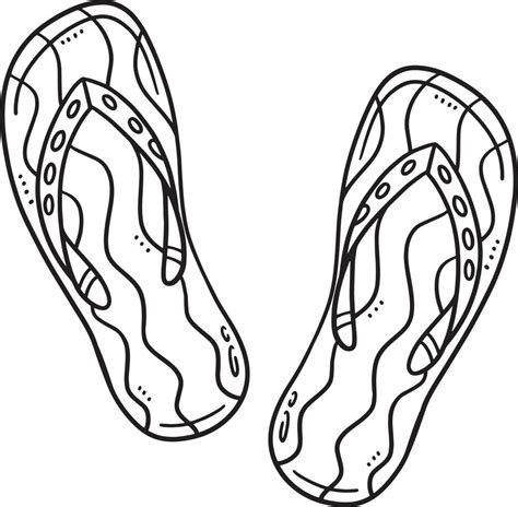 Slipper Isolated Coloring Page For Kids 20002707 Vector Art At Vecteezy