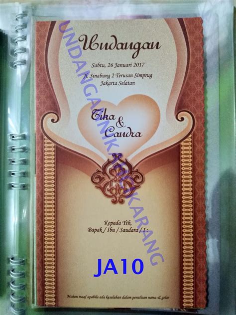 Cetak Undangan Pernikahan Murah Di Bekasi