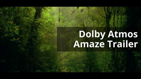 Dolby Atmos Amaze Trailer Surround Youtube