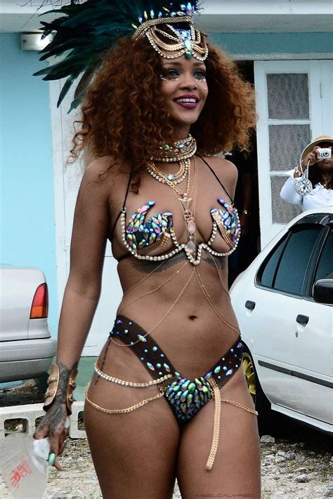 arielcalypso rihanna at “crop over” in barbados 3rd august 2015 close up goal body