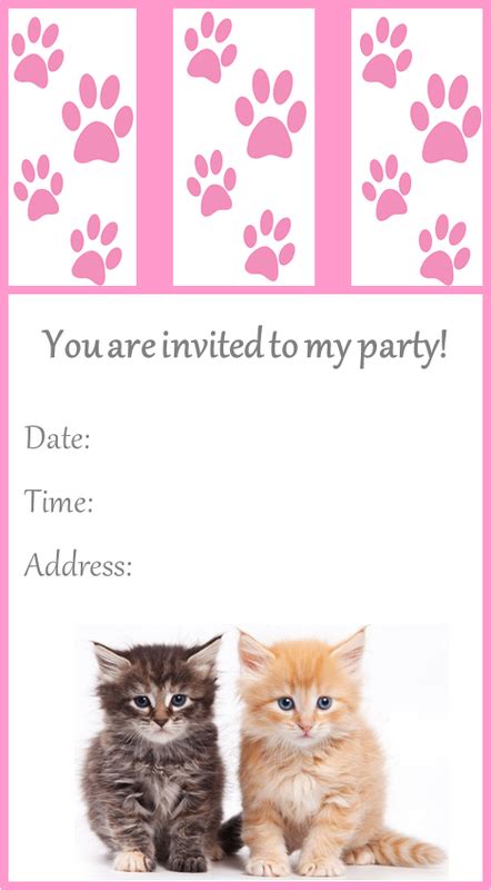 So make sure they get what they want, or they might run away! Couple of Cats: Free Printable Kit. | Birthday invitations ...