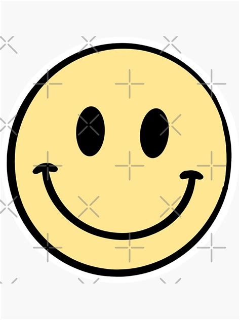 Smiley Face Aesthetic Sticker By Kaitybair Redbubble
