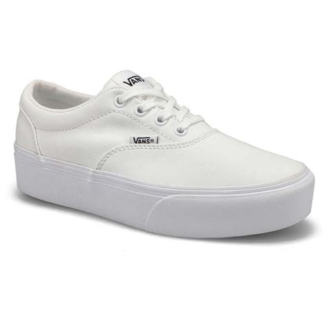vans women s doheny platform sneaker white