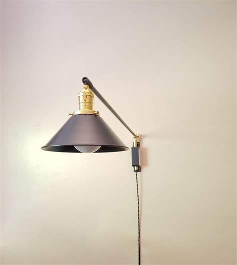 Buy Hand Made Swinging Wall Sconce Plug In Adjustable Reading Light