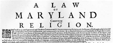 Marylands Bold Religious Move Of 1649 Our Cecil