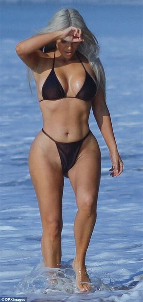 Kim Kardashian Wears The Tiniest Bikini To Show Off Her Figure Fpn