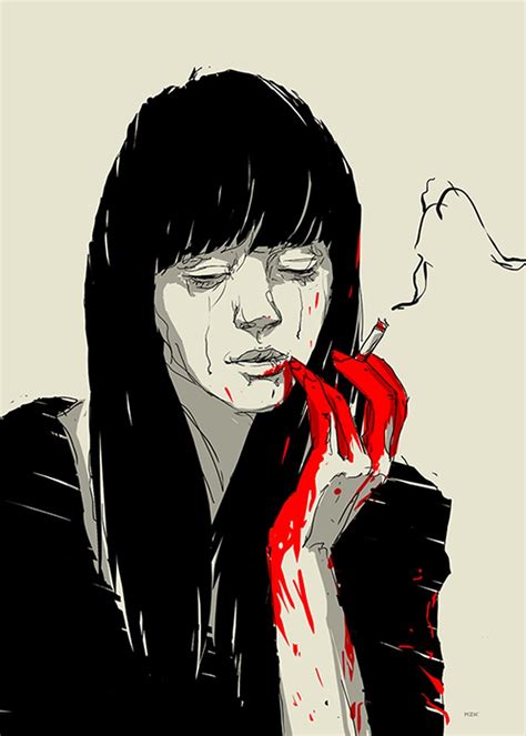 ­learning how to draw an ad. Kaloian Toshev-Girls-Drawings-Dark-girl-Smoking | MOMENTS ...