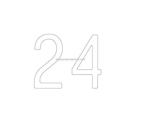 Cake Free 24 Number Stencil