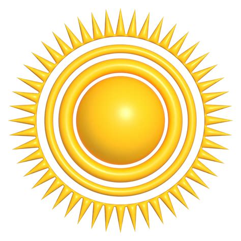 Illustration Of 3d Sun Icon 19922845 Png