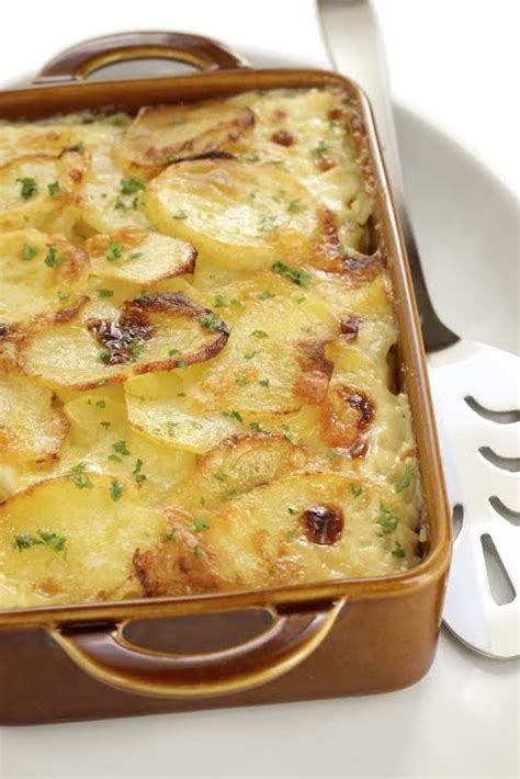 Peel and thinly slice four large russet potatoes. Ina Garten Scalloped Potatoes Recipe - Best Scalloped ...