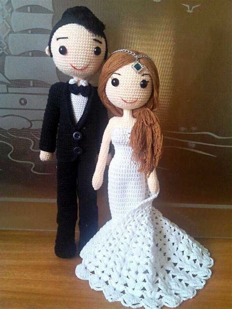 amigurumi wedding crochet doll bride and groom sold out but gorgeous inspiration