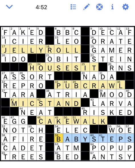 The New York Times Crossword Puzzle Solved Mondays New York Times