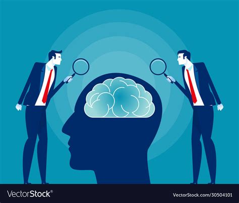 Researching Brain And Psychology Human Royalty Free Vector